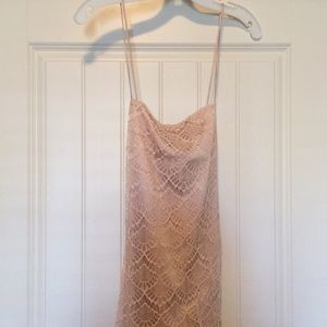 Lulu tan lace dress
